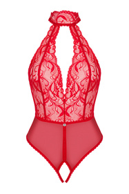 Obsessive Dagmarie teddy Body sexy, czerwony