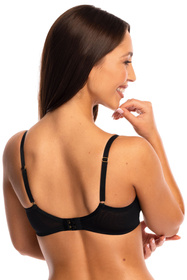 Bella Misteria 36-76 Klasyczna Elegancja Biustonosz push-up, beżowo-czarny