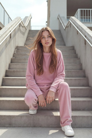 Bluza nierozpinana Vivisence 9005 pudrowy róż