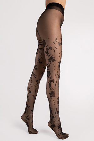 Rajstopy Fiore Flores 20 DEN G6110 black 