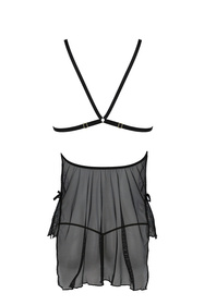 Nocna komplet koszulka + stringi Passion Deliena chemise black