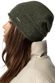 Komplet czapka+komin+rękawiczki Vivisence 7087Kmpl zielony melanż 