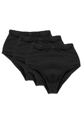Wysokie figi Mitex Eva 3-pak czarny