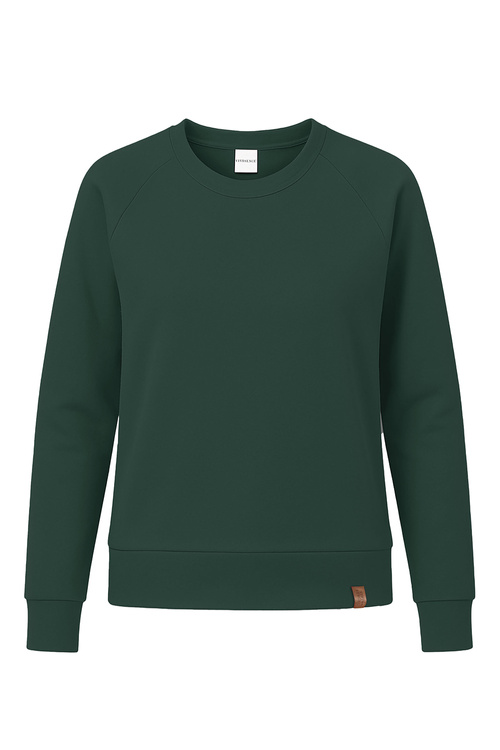 Vivisence 9004 bluza nierozpinana z okrągłym dekoltem zielony