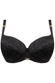 Unikat Madera biustonosz usztywniany z koronką czarny