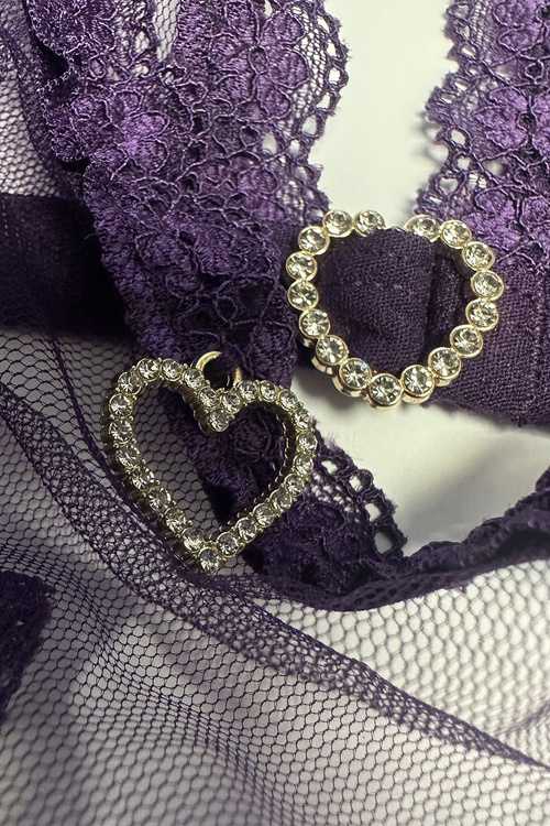 Komplet biustonosz + stringi Passion Belissana set violet