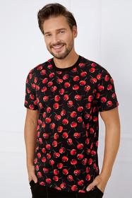 Piżama Italian Fashion Cherry Men kr.r. kr.sp. druk/czarny