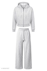 Vivisence 9211kmpl komplet bluza i spodnie nogawki 2 w 1 szary melanż