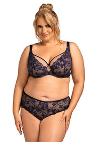 Nessa Ana N01 figi koronkowe, klasyczny krój granat