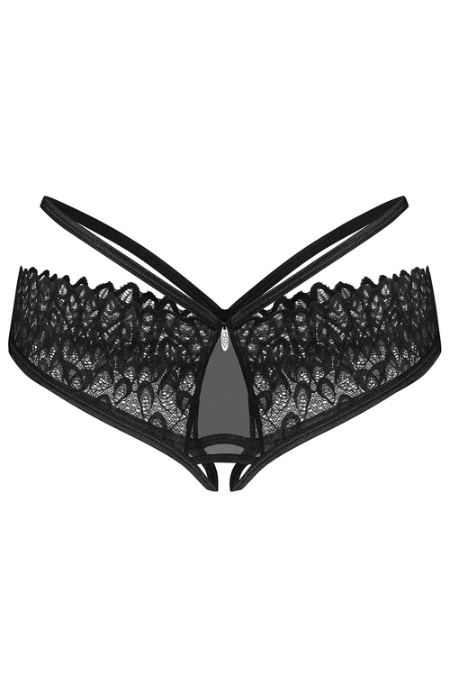 Figi otwarte Obsessive Donarella crotchless panties black