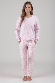 Piżama Vivisence 2023 jasny różowy