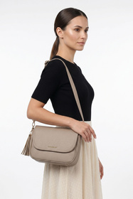 Vivisence T0025 torebka na ramię z regulowanym paskiem beige