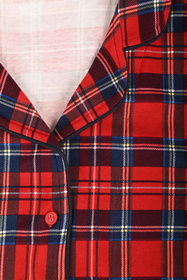 Vivisence 2067 piżama koszulowa w kratę czerwony-krata