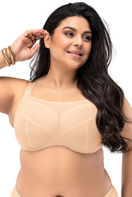 Biustonosz miękki Nessa Salma crop top beż