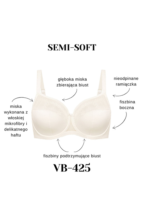 Biustonosz półusztywniany Vena VB-425 ecru