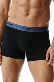 Atlantic 3MH-0111 bokserki męskie 3-pack dopasowane, czarny/denim/czarny