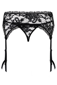 Obsessive Catia garter belt Pas do pończoch niski, czarny