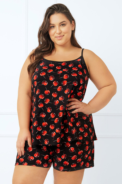 Piżama Italian Fashion Cherry ws.r. kr.sp. druk/czarny