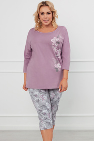Italian Fashion Ibena r.3/4 sp.3/4 Nocna piżama, wrzos/druk