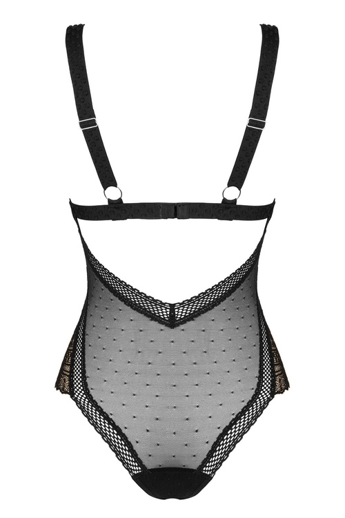 Obsessive Estiqua teddy Body sexy, czarny
