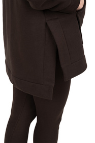 Vivisence 9207kmpl komplet bluza z kapturem, prążkowane legginsy brązowy