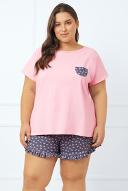 Piżama Italian Fashion Lotte kr.r. kr.sp róż/druk