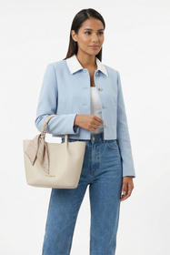 Vivisence T0019 torebka na ramię z zapięciem na magnes off white