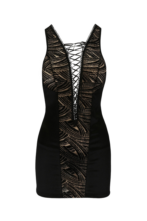 Nocna komplet koszulka + stringi Casmir Lara chemise black