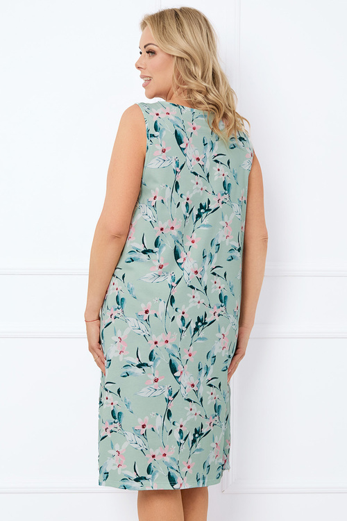 Nocna koszula Italian Fashion Alwea sz.r. druk/c.zielony