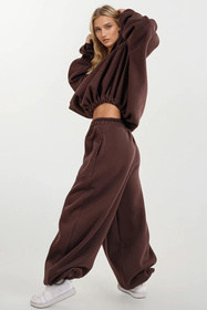 Komplet bluza+spodnie Dkaren DK-K-B27 czekolada