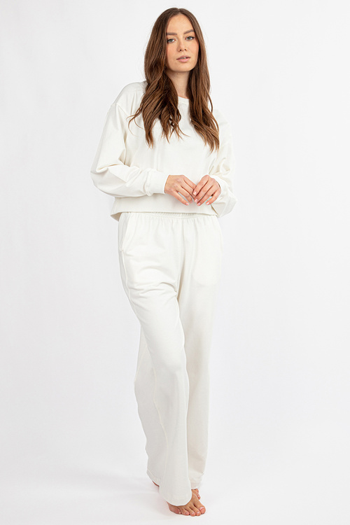 Komplet bluza+spodnie Dkaren DK-K-B23 ecru