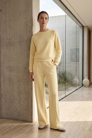 Vivisence 9004 bluza nierozpinana z okrągłym dekoltem bananowy