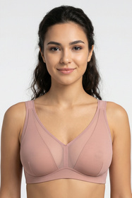 Vivisence 1088 biustonosz miękki z podtrzymaniem bocznym różowy