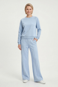 Vivisence 9208kmpl komplet dresowy bluza i spodnie w kant błękitny