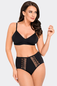 Majtki wysokie figi Babell BBL 199 czarny 