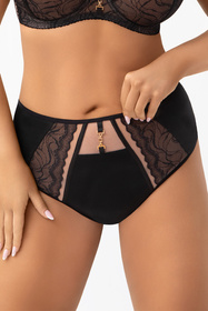 Gorsenia K976 Latika figi z koronkowymi wstawkami czarny