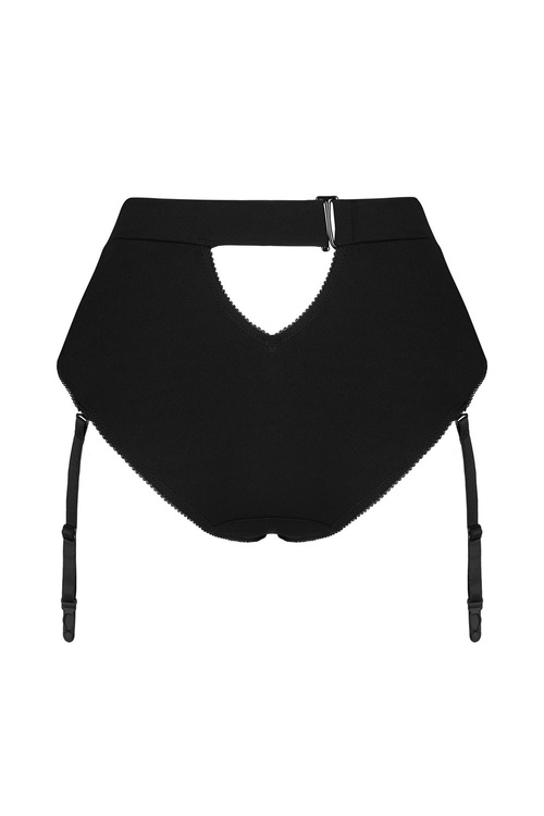 Obsessive Editya garter panties Majtki figi z pasem, czarny