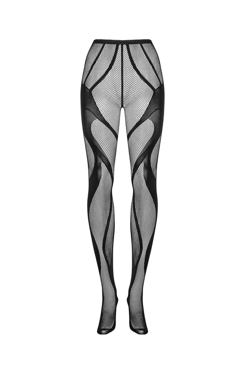 Wyrób pończoszniczy rajstopy Obsessive Crotchless Tights S336 czarny 