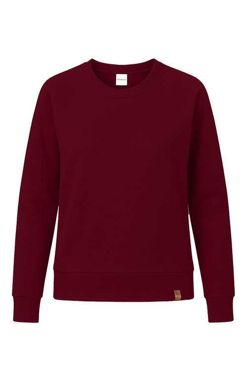 Vivisence 9004 bluza nierozpinana z okrągłym dekoltem bordowy
