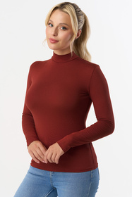 Babell Resta elegancka bluzka z golfem marsala