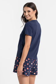 Moraj PDD3900-020 piżama z krótkim rękawem i szortami navy