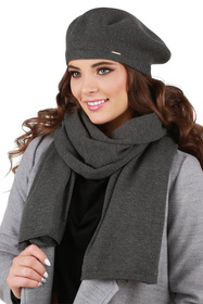 Vivisence 7005 Nakrycie głowy beret, ciemnoszary