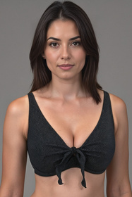 Kostium kąpielowy biustonosz miękki Vivisence 3202 czarny-błysk