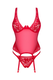 Gorset sexy Obsessive Lacelove corset czerwony
