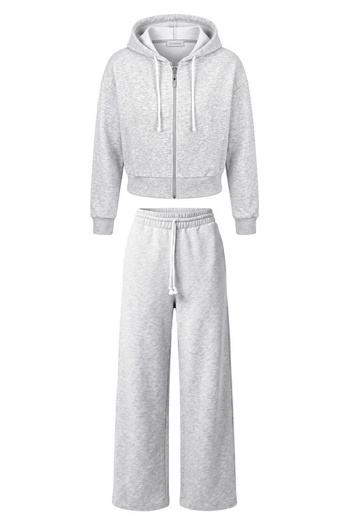 Vivisence 9211kmpl komplet bluza i spodnie nogawki 2 w 1 szary melanż