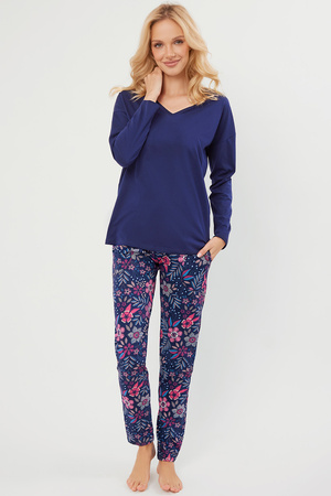 Piżama Italian Fashion Folk dł.r. dł.sp. granat/druk