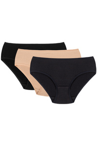 Figi Vivisence 4002 3-pack czarny/beżowy/granatowy