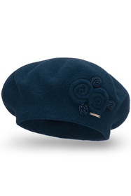 Vivisence 7037 Nakrycie głowy beret, granatowy