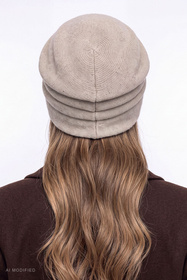Vivisence 70134 czapka damska beanie z logo, beżowy