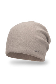 Vivisence 70134 czapka damska beanie z logo, beżowy
